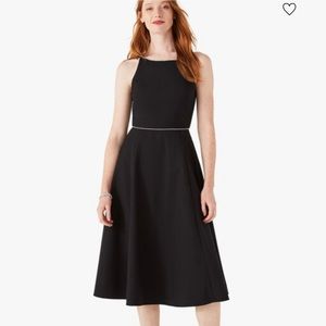Kate Spade New York NWT black rhinestone trimmed A-line romantic dress size 8